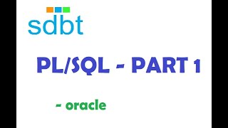 Oracle - PLSQL PART 1