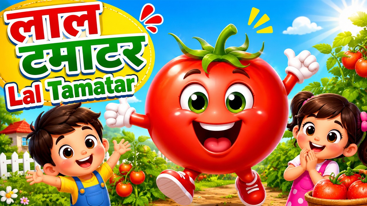 लाल टमाटर 🍅 | Lal Tamatar Nursery Rhyme | Ruby Rhymes | Hindi Rhymes ...