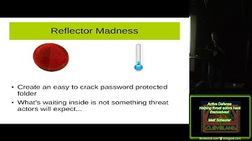 A01 Active Defense Helping threat actors hack themselves Matt Scheurer