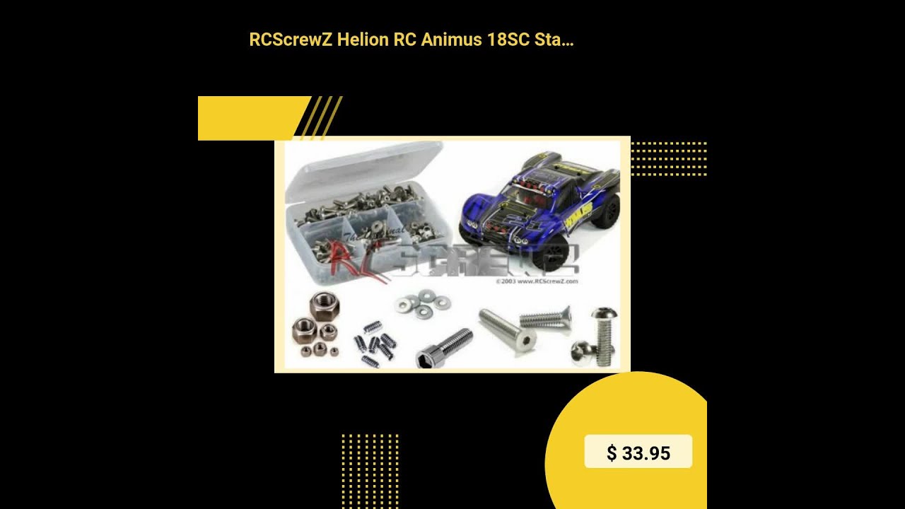 Get 15% Off on RCScrewZ Helion RC Animus 18SC Stainless Steel Screw Kit ...