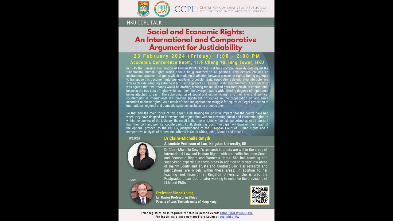 Social and Economic Rights: An International & Comparative Argument for Justiciability (23 Feb 2024)