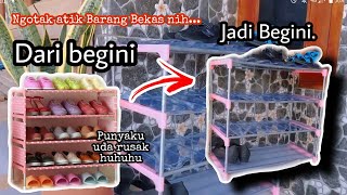 Cara Buat Rak Sepatu dari Barang bekas