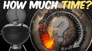 Charcoal Snake Method on the Weber 26 inch - What's the burn time