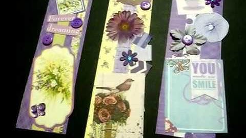 Purple borders and tags for my scrapbook pages