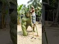 kisan ne bna diya hulk bamboo se #ai #shorts #hulk #desihulk #woodcarving #bamboo #kisan