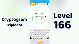 Cryptogram Tripledo Level 166 Solutions 🧩 | Logic Puzzle Game | Mini Boss