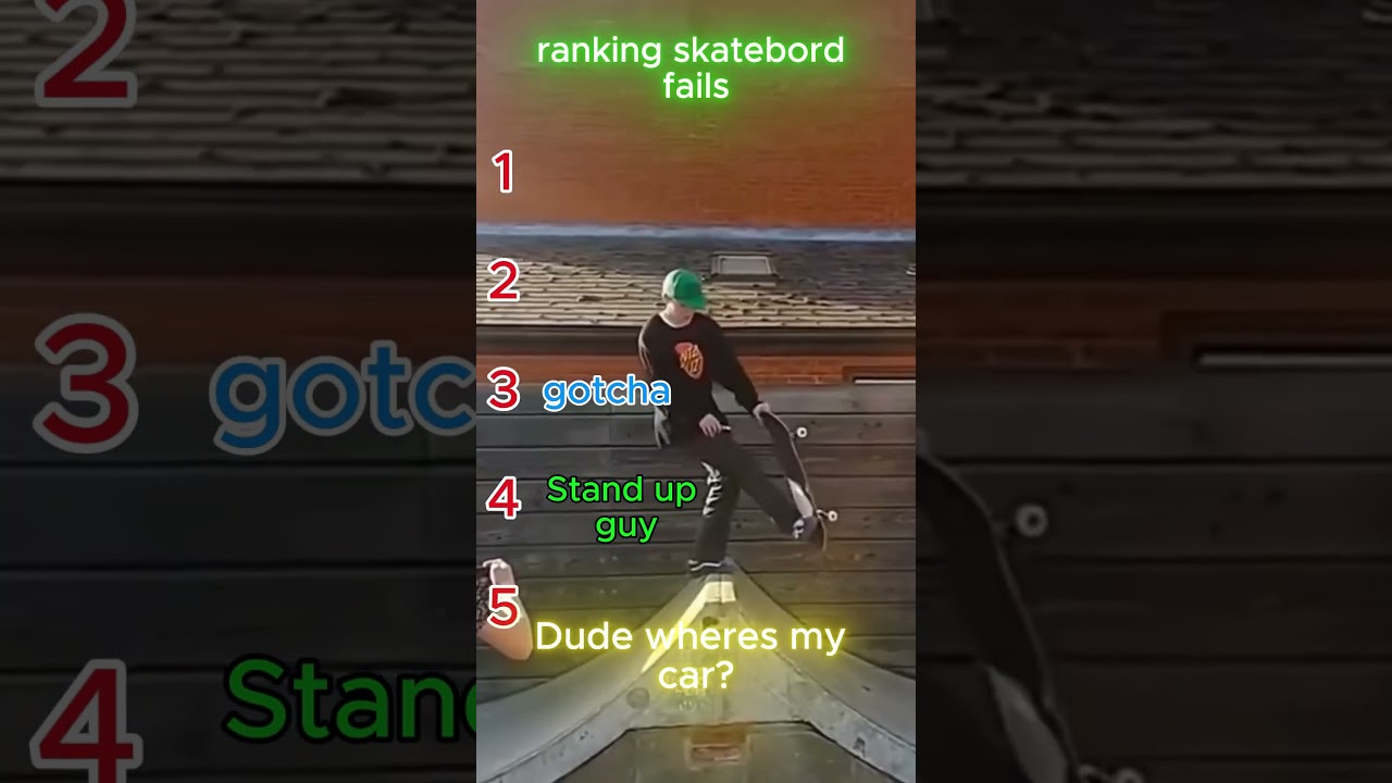 ranking skateboard fails