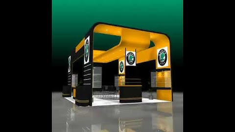 3D Model of Exhibit Booth Design 021 Review