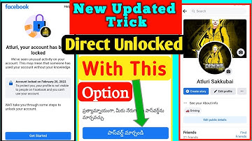 How To Unlock Locked Facebook Account | Direct Unlock Locked Facebook Account With Change Password