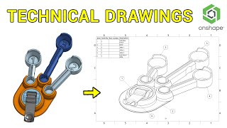 3D model to technical drawing - 3D design for 3D printing