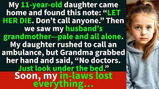 My 11-year-old found a note: “LET HER DIE. Don’t call anyone.”