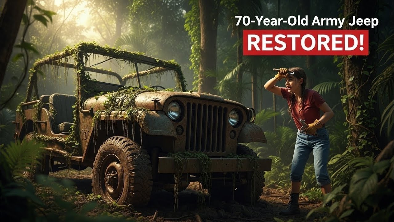 Genius Girl Restores 70-Year-Old Abandoned Army Jeep in Jungle