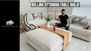 How I built this red oak ottoman table