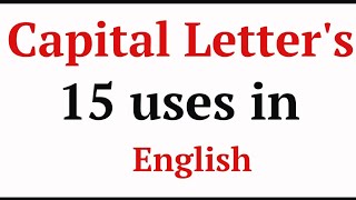 When to Use Capital Letters | Capitalization Rules | Urdu / Hindi