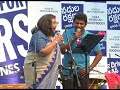 Puneeth Rajkumar and Usha Uthup singing Bombe Helutaite and Huttidare  in Rally For Rivers Function