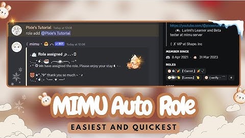 Mimu Autoresponder Embed | Automatische rol | Snel en eenvoudig