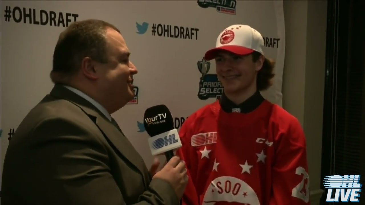 2023 #OHLDraft Introductions Brady Martin (3rd Overall, Soo Greyhounds)