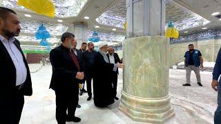 الشيخ عبد المهدي الكربلائي يتفقد سرداب باب قبلة الحرم الحسيني وتحديد ستة اشهر لافتتاحه