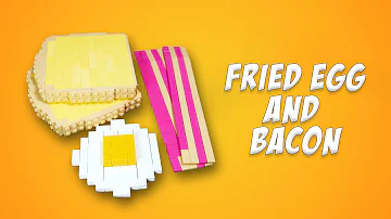 LEGO Breakfast - Fried Egg and Bacon 🍳🥓