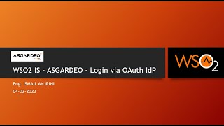 038 - WSO2 IS - ASGARDEO - Login via OAuth IdP
