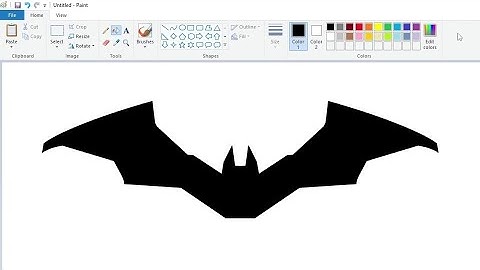 How to draw The Batman (film) logo in MS Paint | Easy step by step drawing