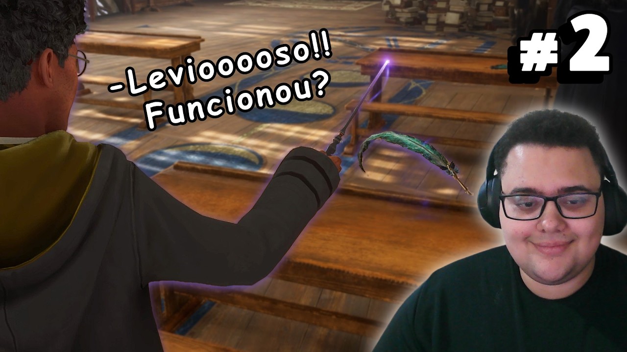 Hogwarts Legacy #2 – Aprendi LEVIOSO e ACCIO! Minhas Primeiras Aulas em Hogwarts | Gameplay PT-BR