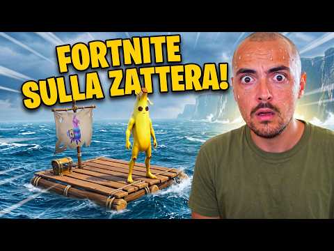 Fortnite but I'm on a raft in the middle of the ocean