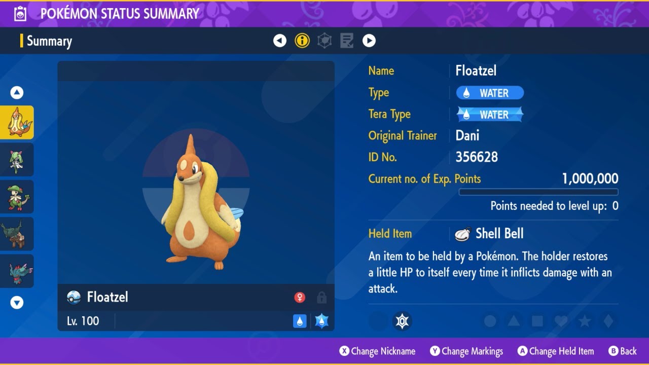 Floatzel (Any NPCs) - Solo #42 - 5 Star Chi-Yu Raid - Pokemon Scarlet/Violet