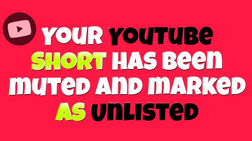 Your YouTube Short has been muted and marked as Unlisted