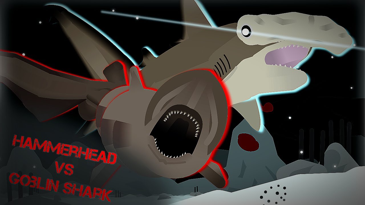 Hammerhead Shark Vs Goblin Shark | Sticknodes Animation