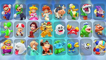 Mario Kart World - All Playable Characters (Secret Characters Included)