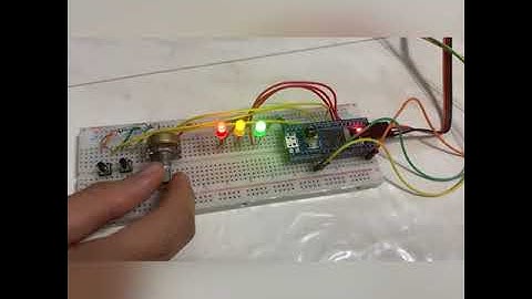 M: Speed Control Experiment with 2 Buttons, 3 Leds and a Potentiometer via Stm32F103