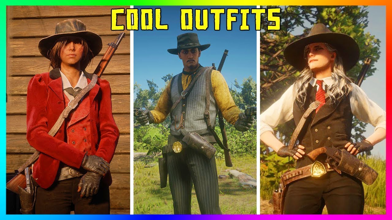 Red Dead Online - COOL OUTFITS! Doc Holliday, The Joker, Agent 47 & MORE! ( RDR2 BEST OUTFITS) - YouTube