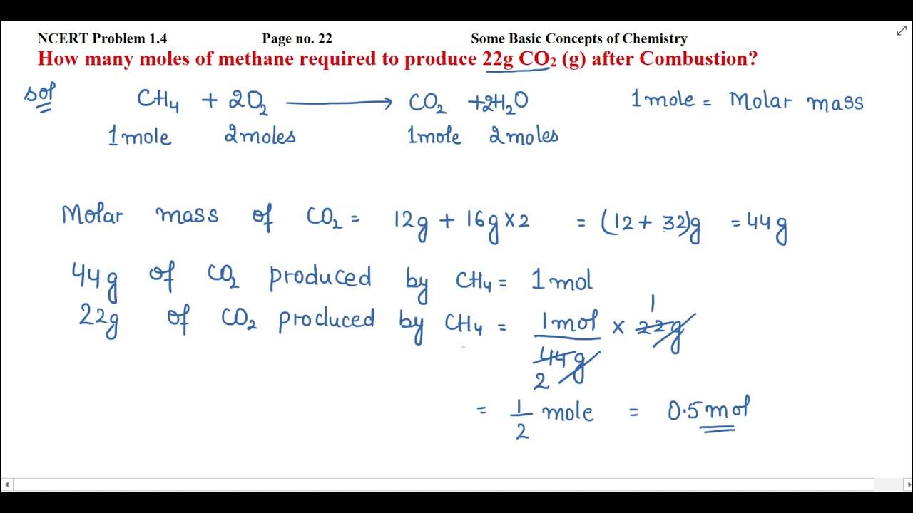 how-many-moles-of-methane-required-to-produce-22g-co2-g-after