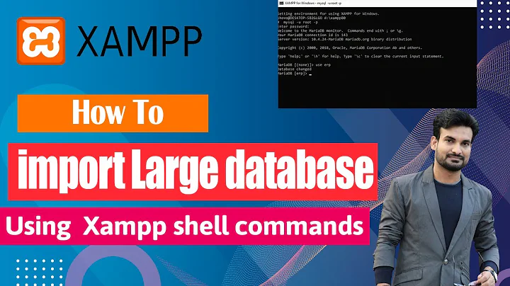 How to import mysql database command line using xampp shell commands