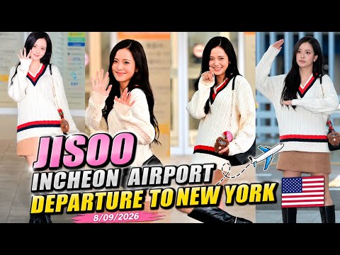 Jisoo Incheon Airport Departure to New York 8/09/2026 #jisoo #incheon #blackpink #tommyhilfiger