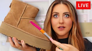 Customizing UGGS and Giving them Away! 🔴 LIVE EXPERIENCE 🔴