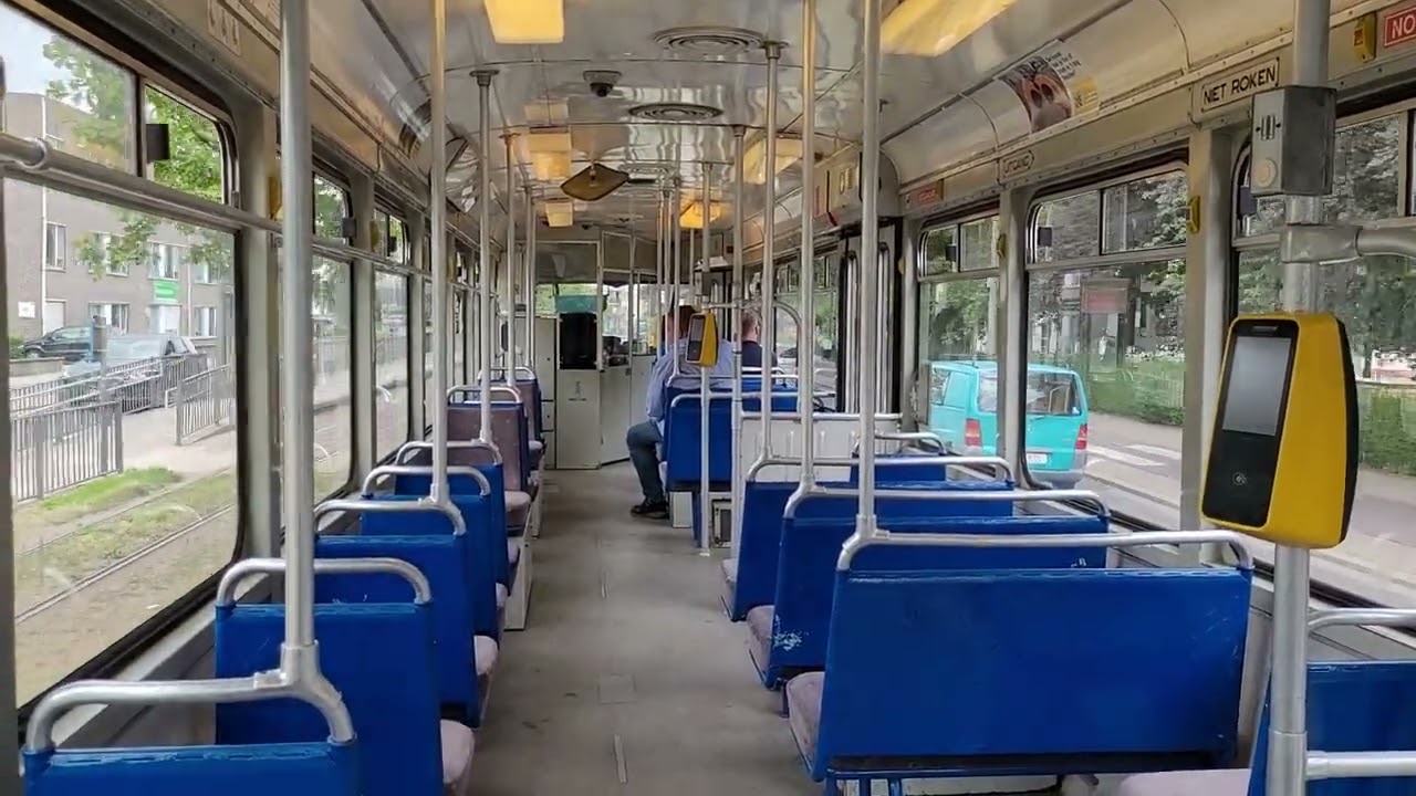 Antwerpen: inside BN PCC Antwerpen tram nr. 7073 (De Lijn), route 8