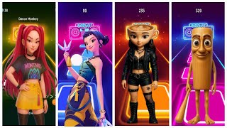 Tiles Hop EDM Rush -Tung Tung Sahur 🆚Ballerina Cappuccino 🆚K-POP DEMON HUTERS-Zoey 🆚Mira 🎶 screenshot 3