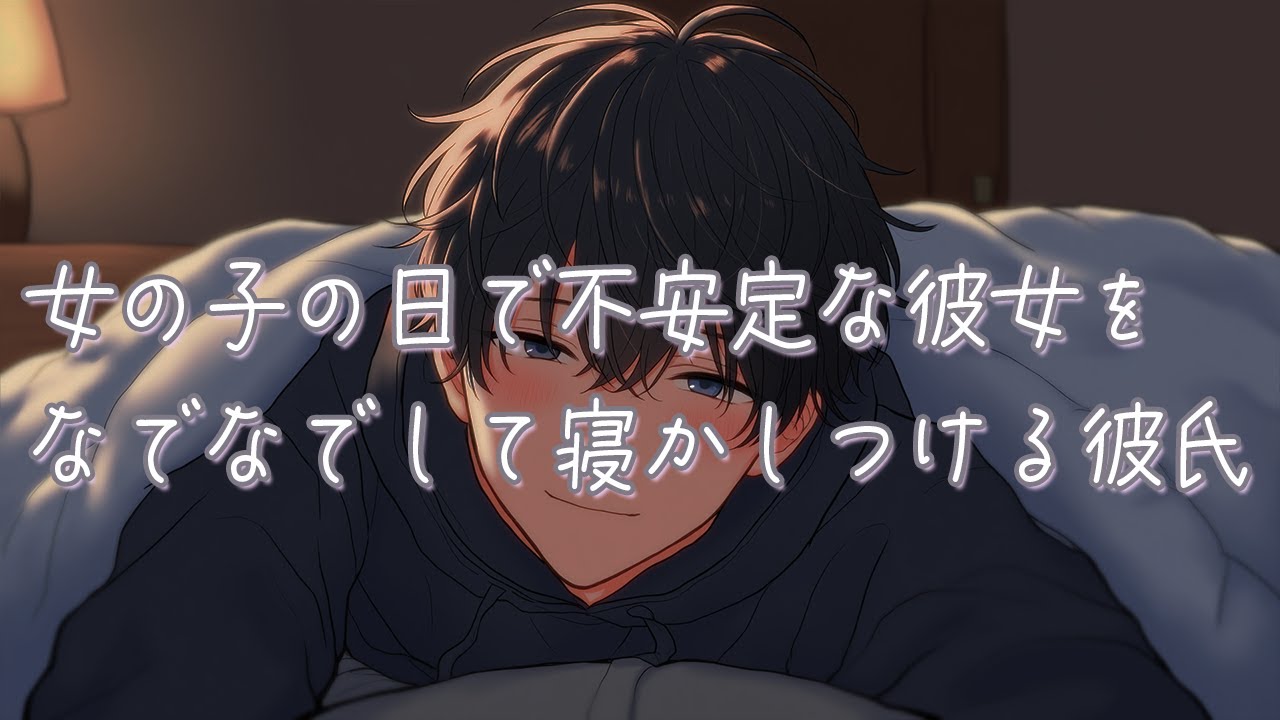 【女性向け】女の子の日で不安定な彼女を看病しながらなでなでして優しく寝かしつける彼氏【シチュエーションボイス】