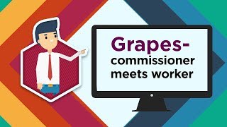 Grapes - commissioner meets worker