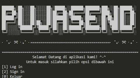 Pujasend - Tugas Akhir Algoritma dan Pemrograman 1