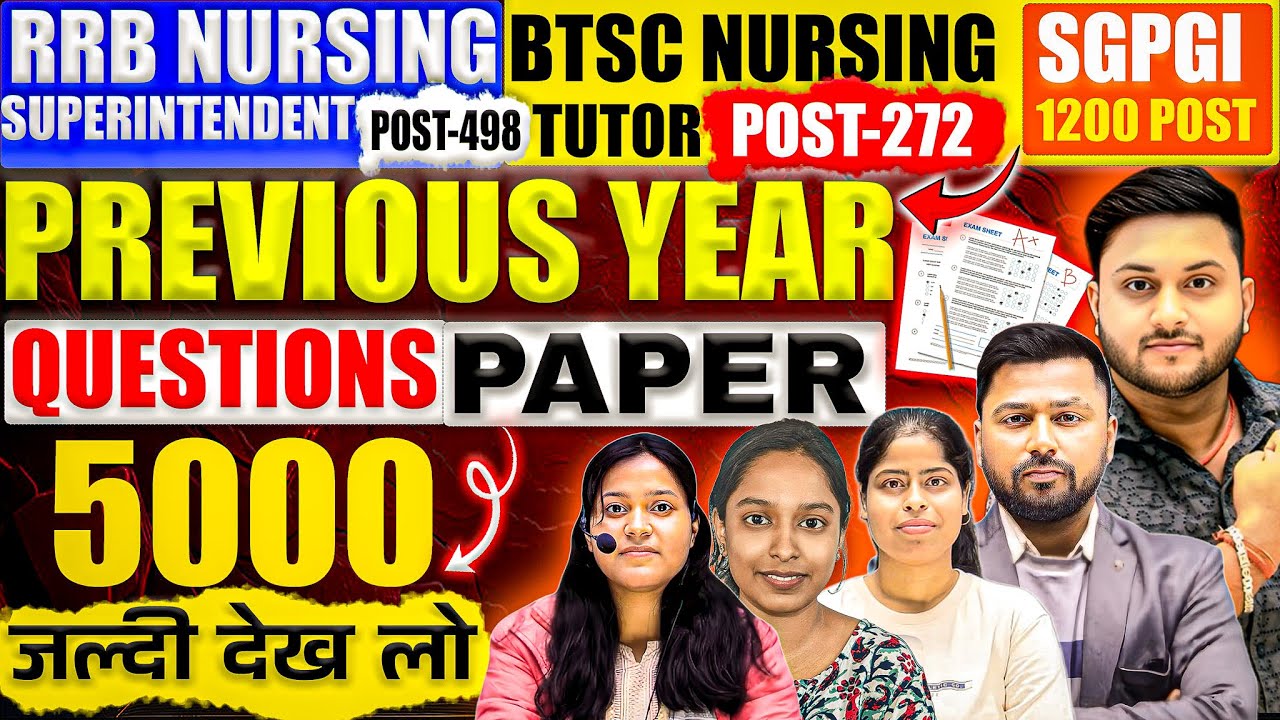 BTSC Nursing Tutor 2025🔥 | 5000 Most Asked PYQs | RRB + SGPGI Preparation  Crack in First Attempt