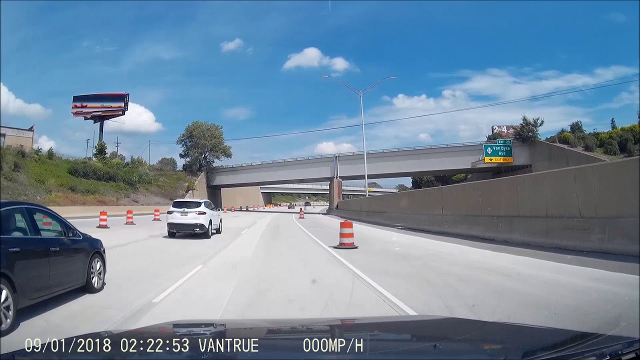2018 I696 Construction lane shift in County Michigan YouTube