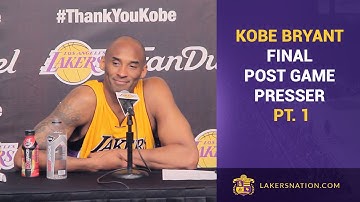 Kobe Bryant After Final Game: Press Interview (PT. 1)