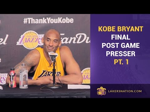 Kobe Bryant After Final Game: Press Interview (PT. 1)