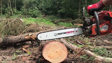 Rotatech Chainsaw Chain in Action | Husqvarna Log Cutting Demo