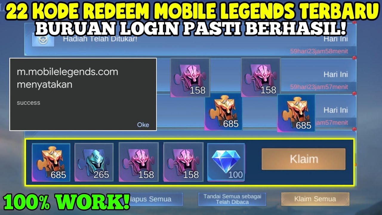BURUAN! 22 KODE REDEEM ML TERBARU KODE REDEEM MOBILE LEGENDS KODE ...