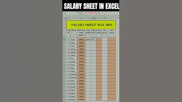 Make a Salary Sheet in Excel in 5 Minutes or Less | ComputerGuruTricks