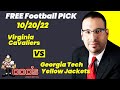 Free Football Pick Virginia Cavaliers vs Georgia Tech Yellow Jackets , 10/20/2022 College Football